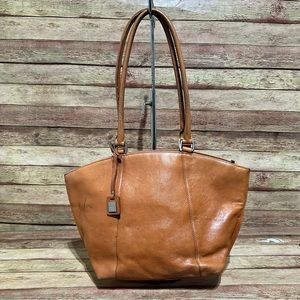 Hobo Orange Leather Shoulder Bag